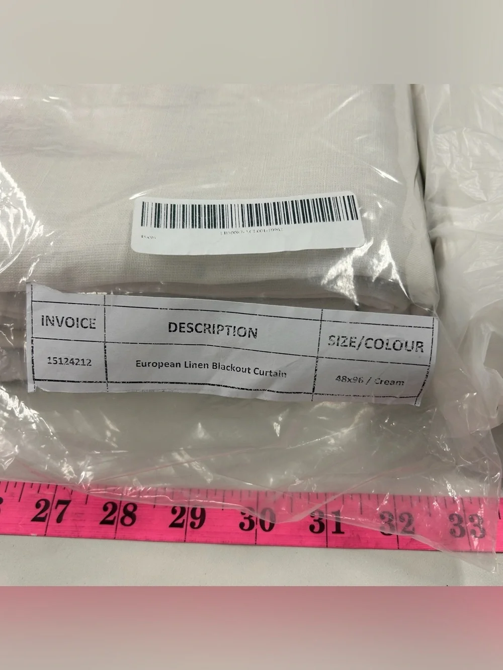 NWT QUINCE Set Of 2 48x96 European Linen True Blackout Curtains Cream 8630